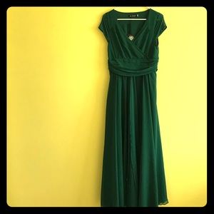 Dark green formal dress